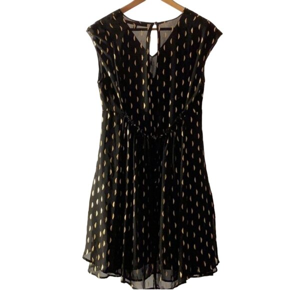 Collective Concepts Metallic Cocktail Maternity Party Dress Black Gold Women's S - Picture 10 of 11